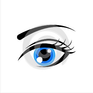 Vector illustration of blue eye