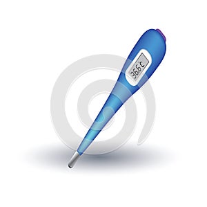 Vector illustration of a body temperature measuring device