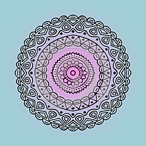 Vector illustration boho element for design. Black circle vector, pattern.