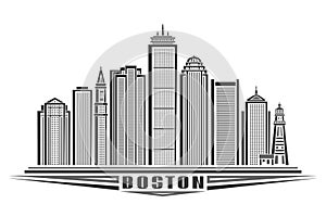 Vector illustration of Boston