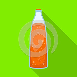 Vector illustration of bottle and soda sign. Set of bottle and tipple stock vector illustration.