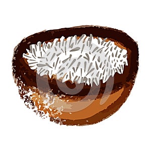 Vector illustration of bowl of rice
