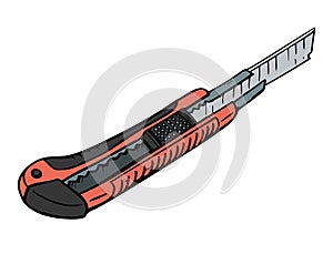 Vector illustration of boxcutter.