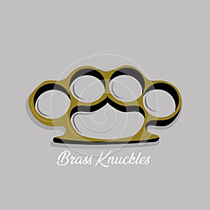 Vector illustration of Brass knuckles