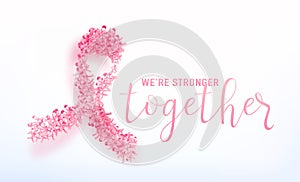 Vector illustration of breast cancer awareness background