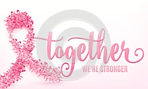 Vector illustration of breast cancer ribbon