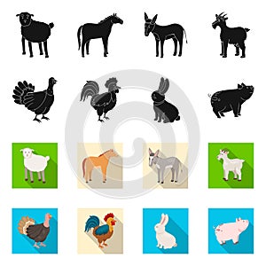 Vector illustration of breeding and kitchen sign. Set of breeding and organic stock symbol for web.