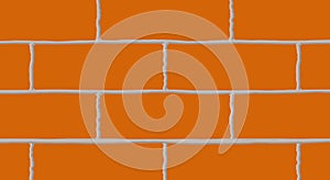 Vector illustration of a brick wall pattern. Brown brick wall background.