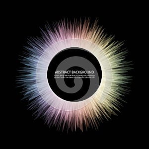 Vector illustration of bright flash, explosion or burst on the black background