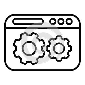 Website settings icon line art