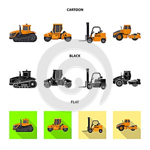 Vector illustration of build and construction logo. Collection of build and machinery vector icon for stock.