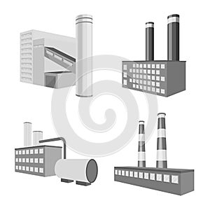 Vector illustration of business and building logo. Collection of business and equipment stock symbol for web.