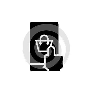 vector illustration of buy icon with glyph style. suitable for any purpose