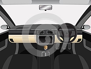 Vector Illustration of car dashboard