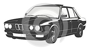 Vector illustration of a car silhouette