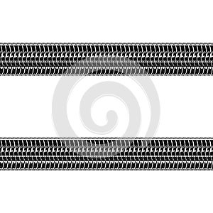 vector illustration of car tires tracks over white background