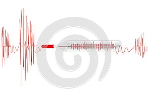Vector illustration the cardiogram