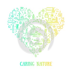 Vector illustration - Caring nature