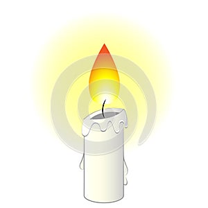 Vector Illustration Cartoon Candle