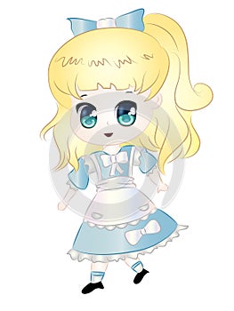 Vector Illustration Cartoon Chibi Alice