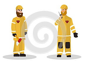 Vector Illustration Cartoon Fire Extinguishing photo