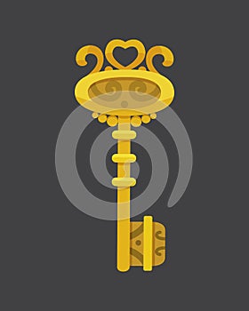 Vector illustration cartoon keys. Secret, mystery or safe icon.