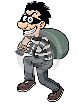 Cartoon thief photo