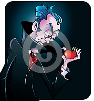 Vector illustration of a cartoon vamire