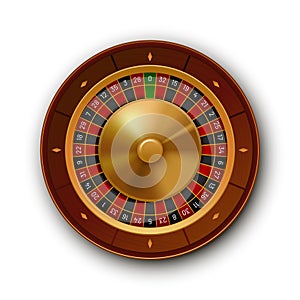 Vector illustration of a casino roulette on a plain background
