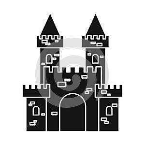 Vector illustration of castle and fortress icon. Collection of castle and house stock vector illustration.