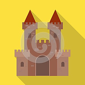 Vector illustration of castle and fortress icon. Collection of castle and house vector icon for stock.