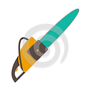 Vector illustration of chainsaw