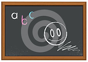 Vector illustration of a chalkboard.