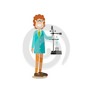 Science people concept vector illustration in flat style