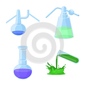 Vector illustration of chemistry and science icon. Collection of chemistry and laboratory stock symbol for web.