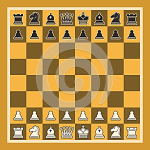 Vector illustration of Chess Board