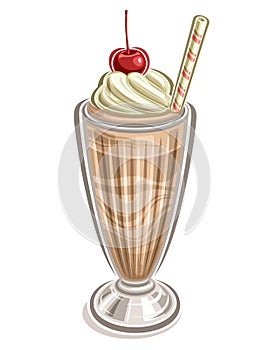 Vector illustration of Chocolate Milkshake