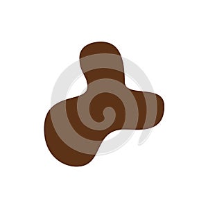 Vector Illustration of a Chocolate Splash. Chocolate splash blot with drops and blot. Eps10 vector illustration. Round chocolate s