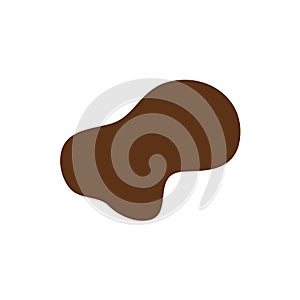 Vector Illustration of a Chocolate Splash. Chocolate splash blot with drops and blot. Eps10 vector illustration. Round chocolate s