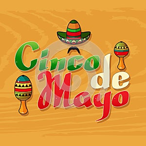 Vector illustration of Cinco ge Mayo Day.