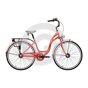 Vector illustration of city bike in flat style