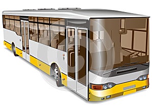 Vektor ilustrácie mesto autobus 