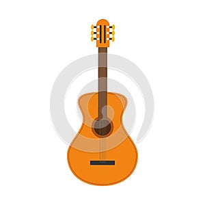 Vector illustration of a Classic guitar isolated on white background