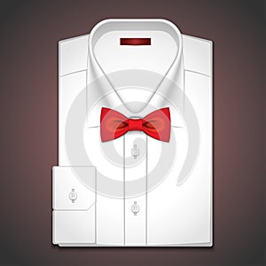 Vector illustration of a classic white shirt