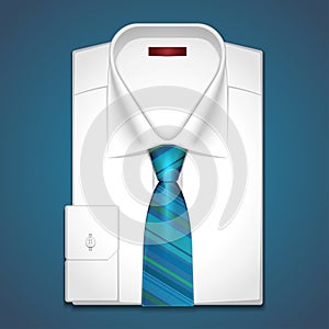 Vector illustration of a classic white shirt