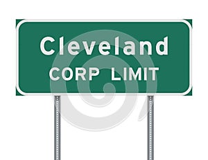 Cleveland Corp Limit road sign photo