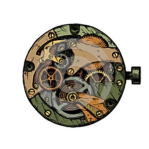 Vector illustration of clockwork