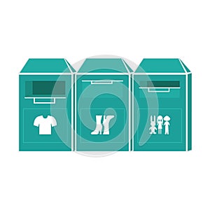 Vector Illustration of Clothes Donation Container