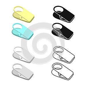 Vector illustration of clothespeg and peg logo. Set of clothespeg and laundry stock symbol for web. photo