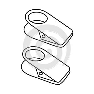 Vector illustration of clothespeg and peg sign. Set of clothespeg and laundry stock vector illustration. photo